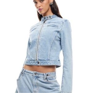 Lioness Bella Denim Moto Jacket XS
